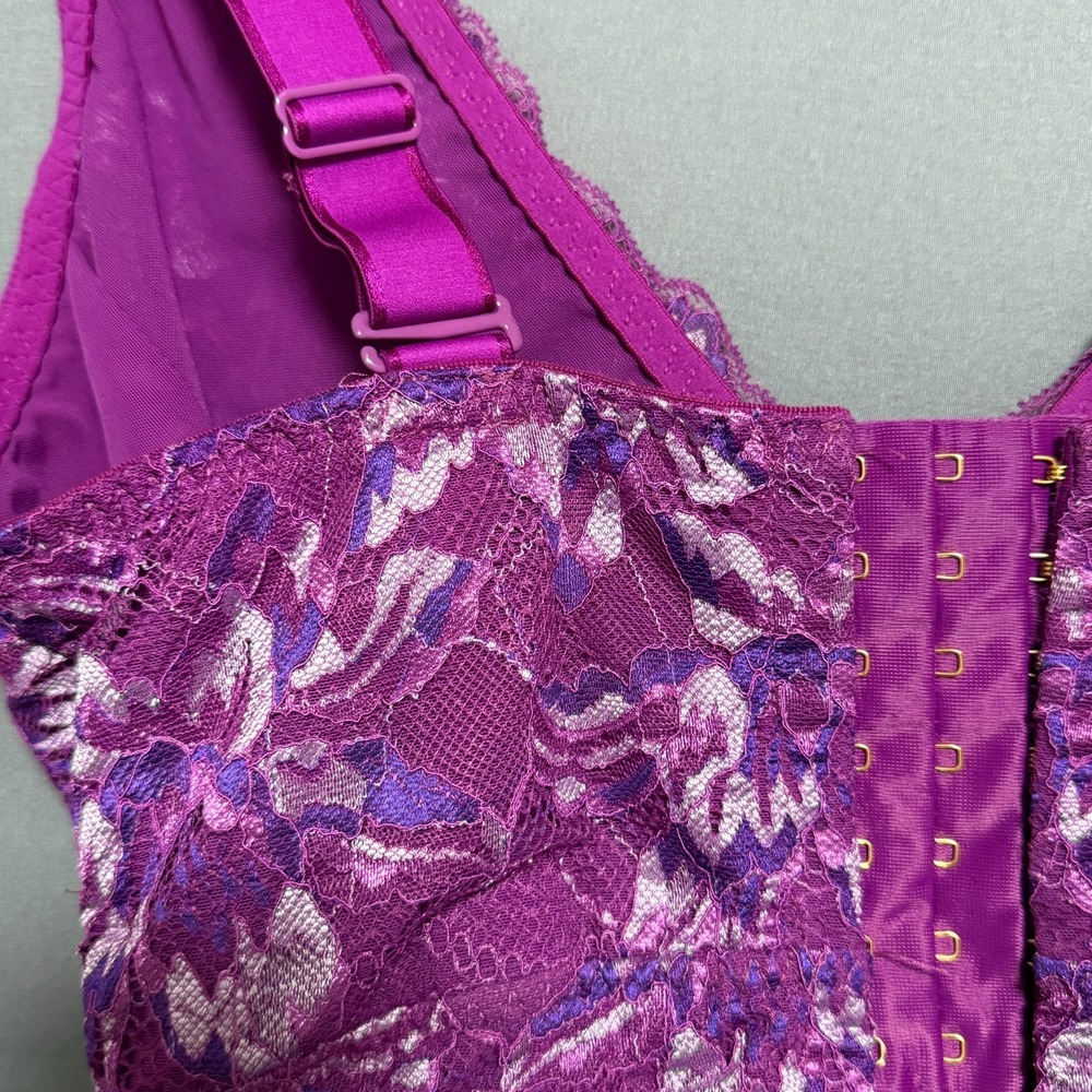 Cosabella Bralette Bra XS Purple Floral Lace Coquette Balletcore Romantic Fairy - Picture 7 of 16